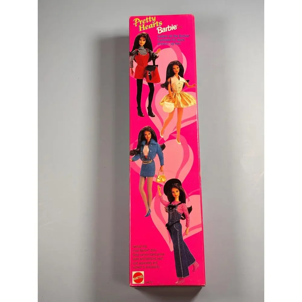 Pretty Hearts Barbie Doll Brunette 1995 Mattel #14475 New Blue Skirt Vintage